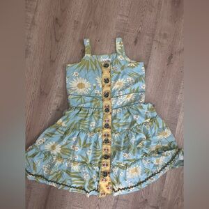 Matilda Jane Blue Ruched Flutter Sleeve Dress